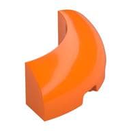 Brick Round Corner 3 x 3 x 1 No Studs em Laranja