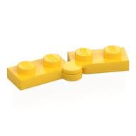 Hinge Plate 1 x 4 Swivel Top / Base - Hollow Clip [Complete Assembly] em Amarelo