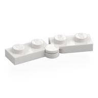 Hinge Plate 1 x 4 Swivel Top / Base - Hollow Clip [Complete Assembly] em Branco