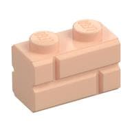 Brick Special 1 x 2 with Masonry Brick Profile em Nougat claro