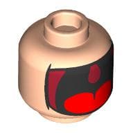 Minifig Head Viktor Krum, Eyebrows with Stubbled Moustache, Goatee, and Smile / Large Mouth with Tongue and Uvula Print