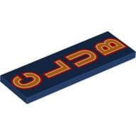 Tile 2 x 6 with Orange 'CLUB' Print