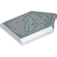 Tile Special 2 x 3 Pentagonal with Glass Shoe, Dark Turquoise Decorations Print
