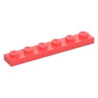 Plate 1 x 6 em Coral