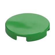Tile Round 2 x 2 with Bottom Stud Holder em Verde vivo