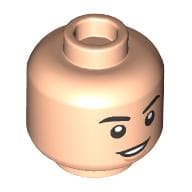 Minifig Head Jungkook, Black Eyebrows, Open Mouth Smile/Surprised