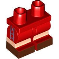 Hips and Red Medium Legs with Sand Blue Decorations, Light Nougat Legs, Reddish Brown Shoes Print