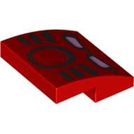 Brick Curved 2 x 2 x 2/3 with Tahu Mask Print