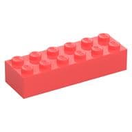Brick 2 x 6 em Coral