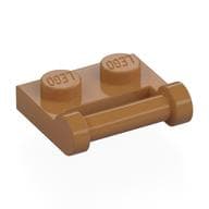 Plate Special 1 x 2 [Side Handle Closed Ends] em Nougat médio