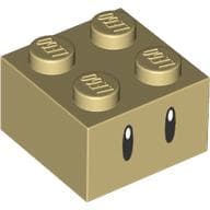 Brick 2 x 2 with Thin Black Eyes Print