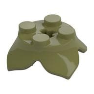Plant, Leaves, Round 2 x 2 x 2/3 with + Axle Hole and 4 Leaf Extensions em Verde oliva