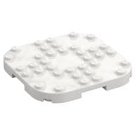 Plate Round Corners 8 x 8 x 2/3 Circle with Reduced Knobs