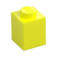 Brick 1 x 1 em Amarelo vibrante
