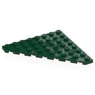 Wedge Plate 8 x 8 Cut Corner em Verde escuro