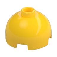 Brick Round 2 x 2 Dome Top, Vented Stud em Amarelo