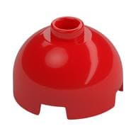 Brick Round 2 x 2 Dome Top, Vented Stud em Vermelho