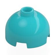 Brick Round 2 x 2 Dome Top, Vented Stud em Celeste médio