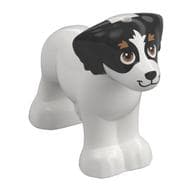 Animal, Dog Big with Brown Eyes, Black Face and Ears Print (Daisy)