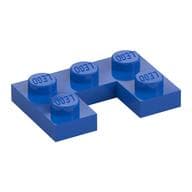 Plate 2 x 3 with 1 x 1 Cutout em Azul