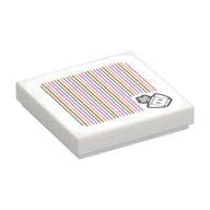 Tile 2 x 2 with Turnip and Barcode Print (Sticker)