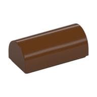 Brick Curved 1 x 2 x 2/3 Double Curved Top, No Studs em Marrom avermelhado