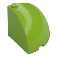 Brick Round Corner 4 x 4 x 3 Quarter Dome Top em Verde-limão