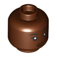 Minifig Head Angelina Johnson, Smile with Teeth / Raised Eyebrow Print