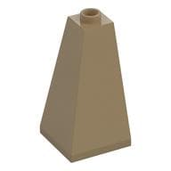Brick Sloped 75° 2 x 2 x 3 Double Convex em Bege escuro
