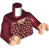 Torso, Shirt, Light Nougat Dots, Black Necklace Print, Dark Red Arms, Light Nougat Hands