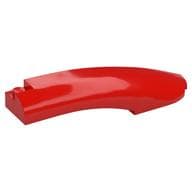 Brick Round, Curved 10 x 2 x 2 with Rounded End Right em Vermelho