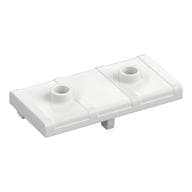 Treasure Chest Lid, Flat with 2 Studs em Branco