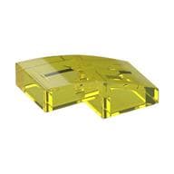 Brick Curved 2 x 1 No Studs [1/2 Bow] em Amarelo translúcido