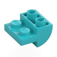 Brick Curved Inverted 2 x 2 with 1 x 2 Cutouts em Celeste médio