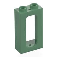 Window 1 x 2 x 3 Train with Inside Stud Holder em Verde areia