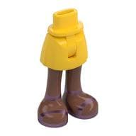 Minidoll Hips and Short Skirt with Medium Brown Legs, Metallic Pink Shoes Print [Thin Hinge]