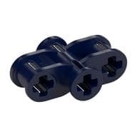 Technic Axle Connector 2 x 3 Quadruple em Azul escuro