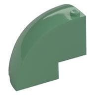 Brick Round Corner 5 x 5 x 3 1/3 Quarter Dome Top [Plain] em Verde areia