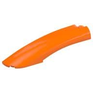 Brick Round, Curved 10 x 2 x 2 with Rounded End Left em Laranja