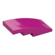 Brick Curved 4 x 2 No Studs em Magenta