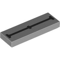 Tile 1 x 3 with Black Stripe (Embrasure) Print