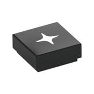 Tile 1 x 1 with White Star Print