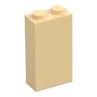 Brick 1 x 2 x 3 with Bottom Stud Holder em Bege