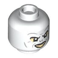 Minifig Head Voldemort, Tan Eyes, Flat Nose, Tan Teeth, Angry Grin Print