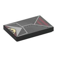 Tile 2 x 3 with Black Jacket, Dark Red Stripes Shirt Print