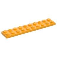 Plate 2 x 10 em Laranja vivo claro