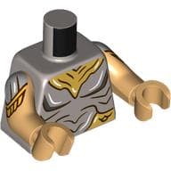 Torso, Gold Armour Print, Warm Tan Arms and Hands