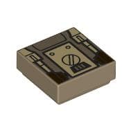 Tile 1 x 1 with Button/Screw, Droid Mechanics Print