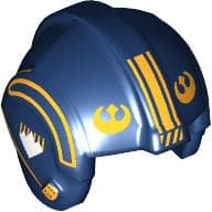 Helmet Rebel Pilot, Center Ridge with bright Light Orange Markings Print