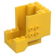 Brick Special 4 x 6 x 4 with 2 x 2 Studs on both Sides (4+ Cockpit) em Amarelo